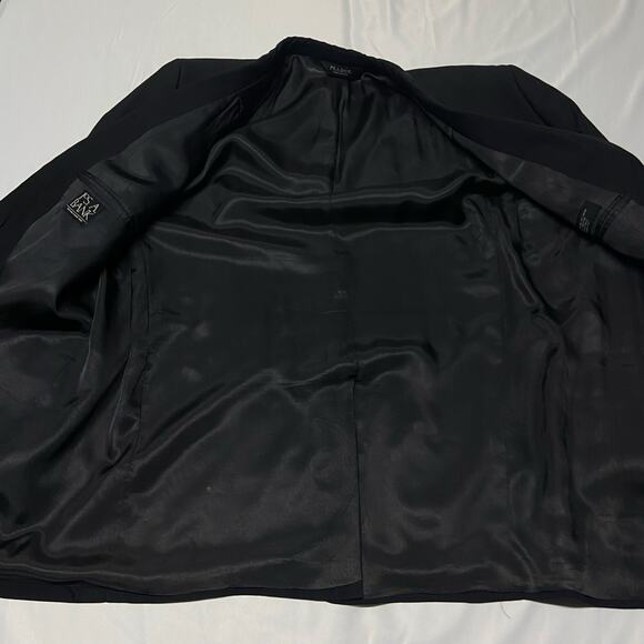 Jos A Bank Blazer Suit Jacket Sport Coat 100% Wool 52L Black Pin Stripe EUC - Picture 9 of 11